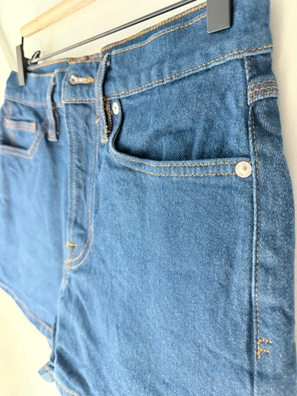 Frame Denim High Rise Shorts Blue | Classic Clean Cut Jean Shorts | Summer 
- 26 - Picture 6 of 10